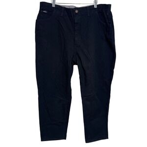 Lee Side Elastic Jeans Womens 24W Petite Black High Rise Tapered Cotton A60